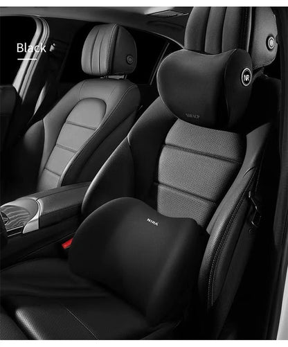 Car Headrest Pillow Interior Auto Neck Head Protector Cushion Car Waist Support Memory Cotton Soft Back Cushion Auto Accessory