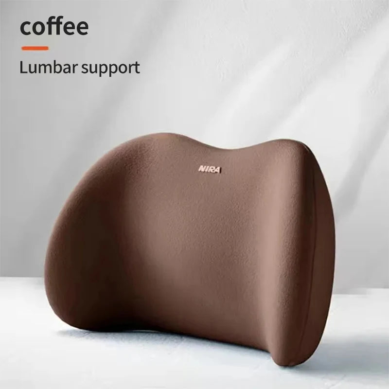 Car Headrest Pillow Interior Auto Neck Head Protector Cushion Car Waist Support Memory Cotton Soft Back Cushion Auto Accessory