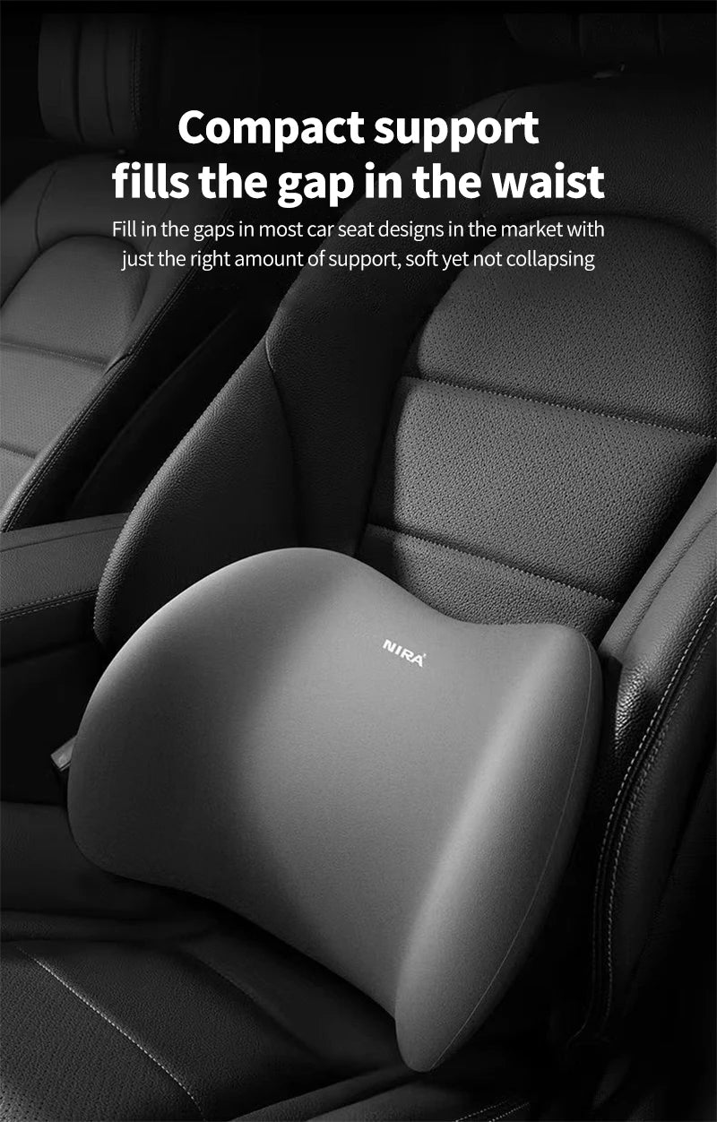 Car Headrest Pillow Interior Auto Neck Head Protector Cushion Car Waist Support Memory Cotton Soft Back Cushion Auto Accessory