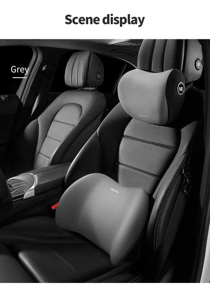 Car Headrest Pillow Interior Auto Neck Head Protector Cushion Car Waist Support Memory Cotton Soft Back Cushion Auto Accessory