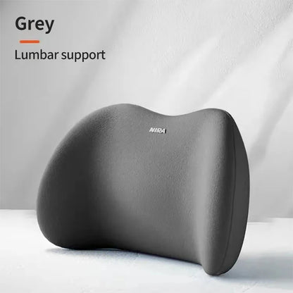 Car Headrest Pillow Interior Auto Neck Head Protector Cushion Car Waist Support Memory Cotton Soft Back Cushion Auto Accessory