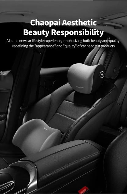 Car Headrest Pillow Interior Auto Neck Head Protector Cushion Car Waist Support Memory Cotton Soft Back Cushion Auto Accessory