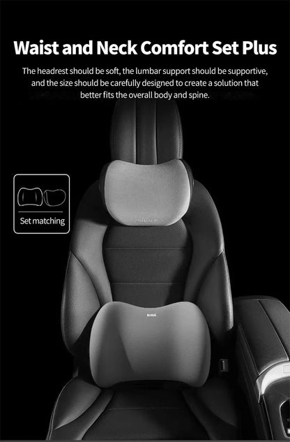 Car Headrest Pillow Interior Auto Neck Head Protector Cushion Car Waist Support Memory Cotton Soft Back Cushion Auto Accessory
