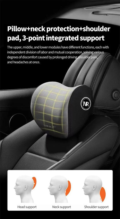 Car Headrest Pillow Interior Auto Neck Head Protector Cushion Car Waist Support Memory Cotton Soft Back Cushion Auto Accessory