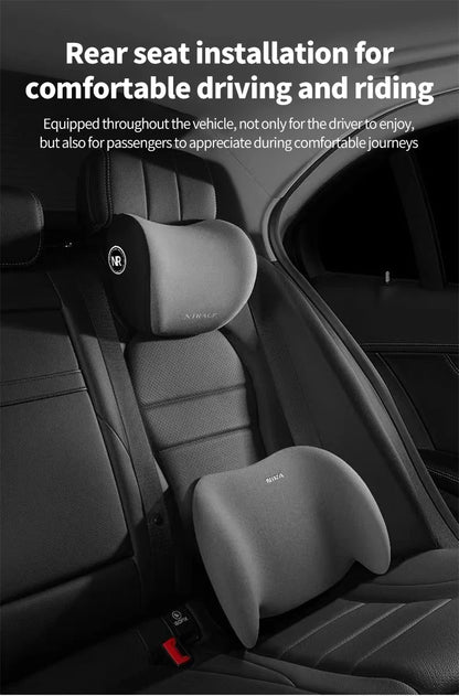 Car Headrest Pillow Interior Auto Neck Head Protector Cushion Car Waist Support Memory Cotton Soft Back Cushion Auto Accessory